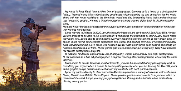 About the photographer web site update 09-08-21